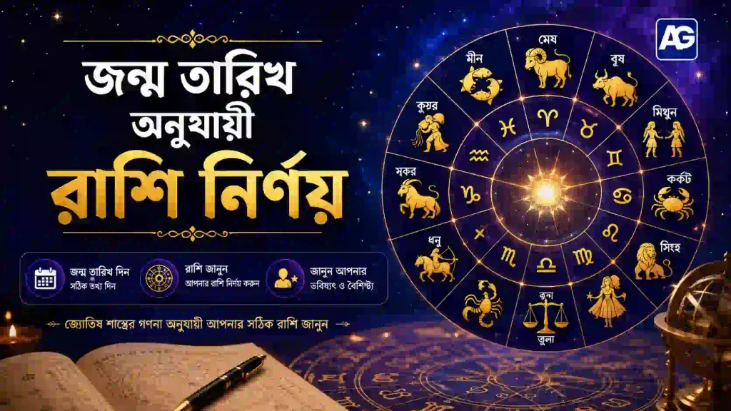 জন্ম তারিখ অনুযায়ী রাশি নির্ণয়