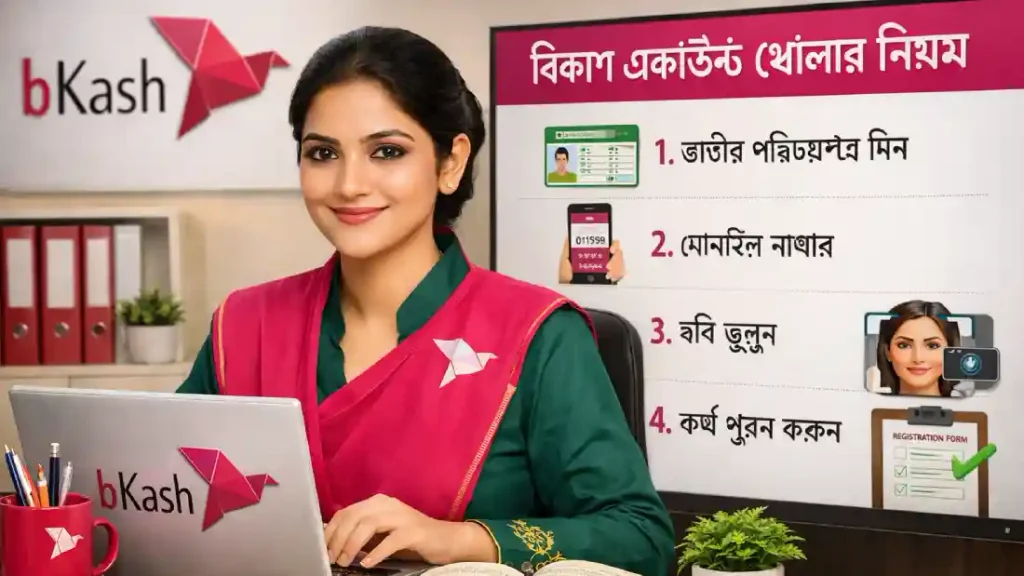বিকাশ একাউন্ট খোলার নিয়ম