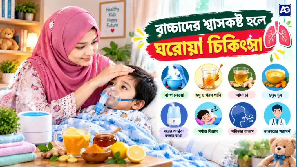 বাচ্চাদের শ্বাসকষ্ট হলে ঘরোয়া চিকিৎসা