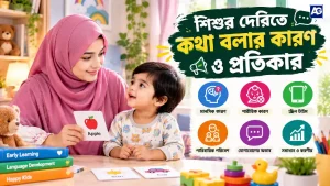 শিশুর দেরিতে কথা বলার কারন ও প্রতিকার